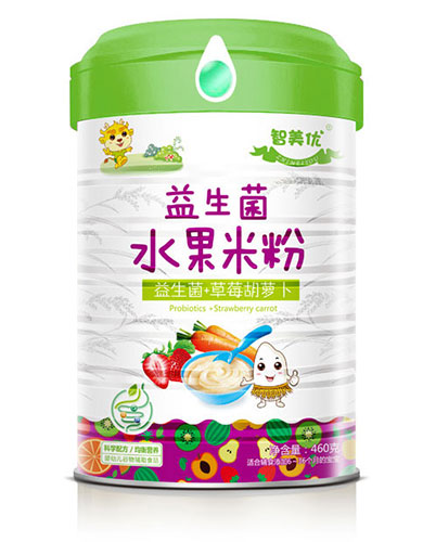 智美優(yōu)益生菌+草莓胡蘿卜水果米粉