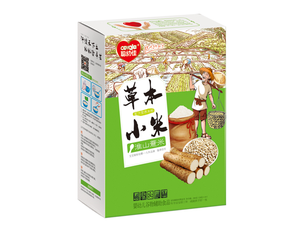 聰幼佳草本小米配方營養(yǎng)米粉-淮山薏米 盒裝