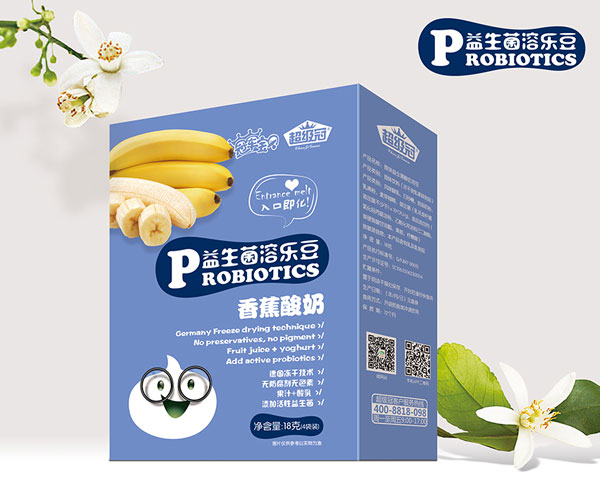 冠軍寶貝超級(jí)冠益生菌溶樂(lè)豆(香蕉)