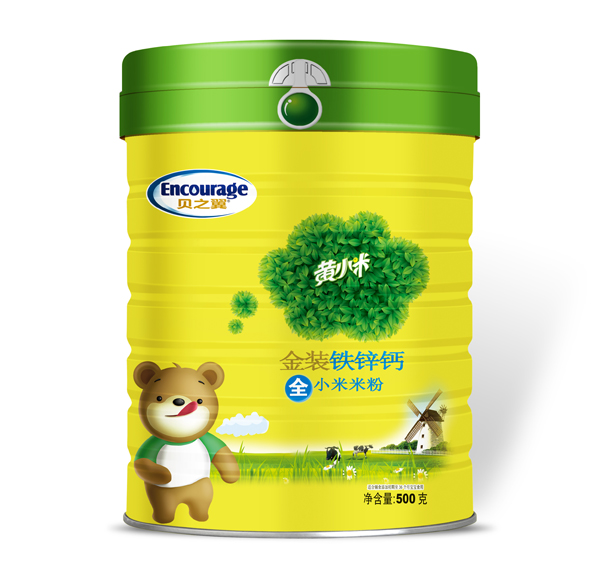 貝之翼金裝黃小米米粉-鐵鋅鈣聽裝