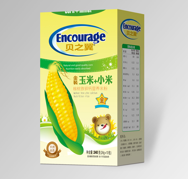 貝之翼玉米+小米核桃鐵鋅鈣營養(yǎng)米粉