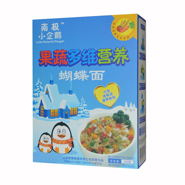 南極小企鵝果蔬多維營(yíng)養(yǎng)蝴蝶面豎盒252g