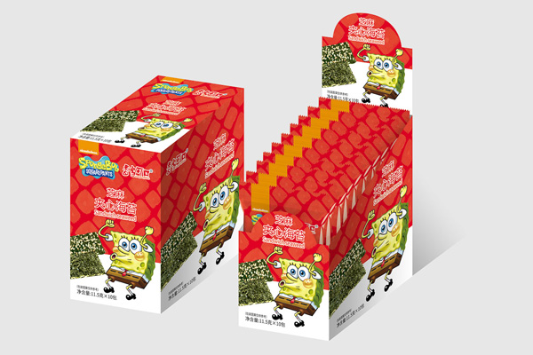 香當(dāng)可口海綿寶寶系列-芝麻夾心海苔盒裝