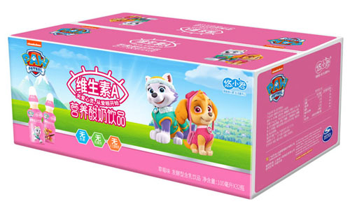 汪汪隊(duì)維生素A營養(yǎng)酸奶飲品(草莓味)箱裝