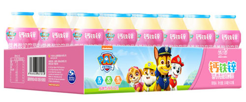 汪汪隊(duì)鈣鐵鋅營養(yǎng)酸奶飲品(草莓味)4瓶5排