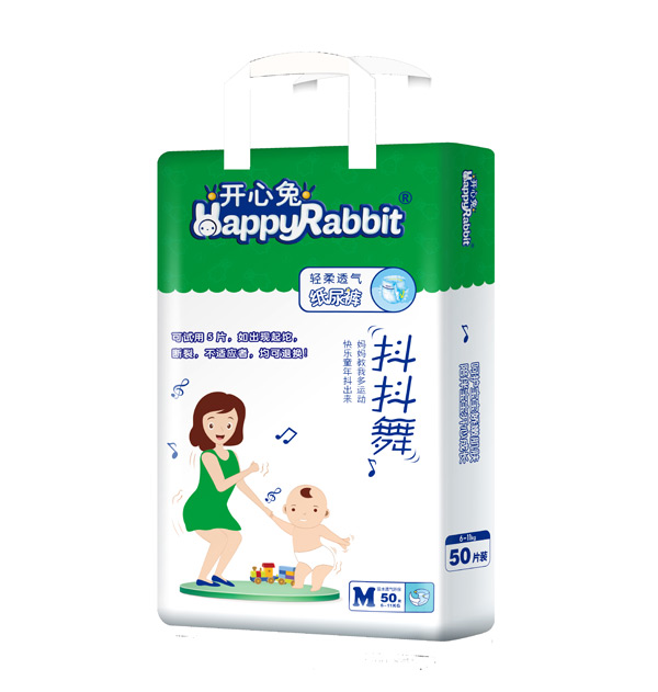 開(kāi)心兔輕柔透氣紙尿褲M50
