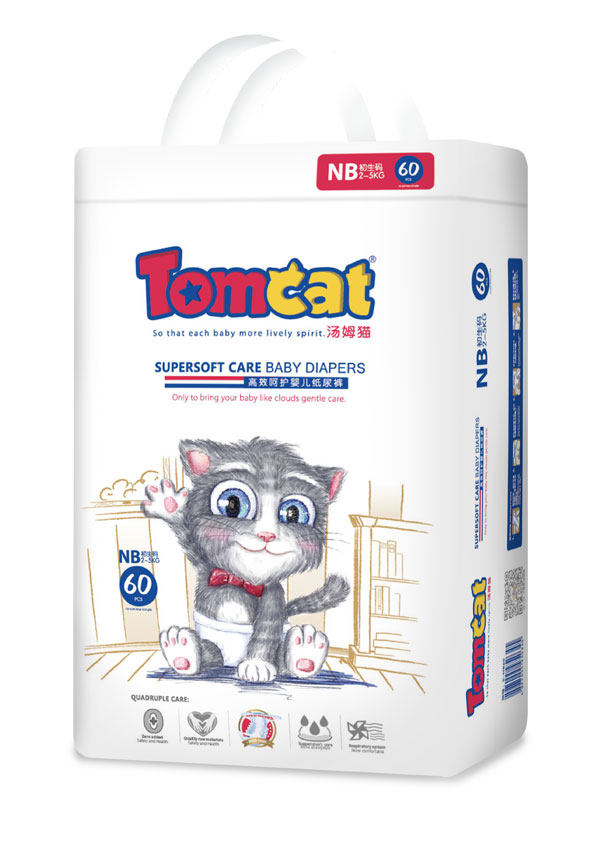 湯姆貓高效呵護(hù)嬰兒紙尿褲NB60