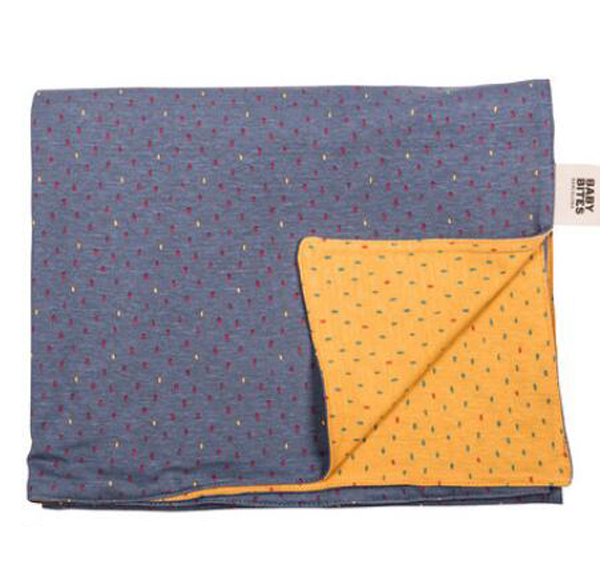 西班牙baby bitesy嬰兒推車搖搖椅專用蓋毯 藍(lán)黃色