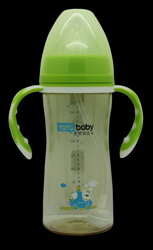 優(yōu)優(yōu)貝比260ml寬口PPSU帶手柄自動(dòng)吸奶瓶