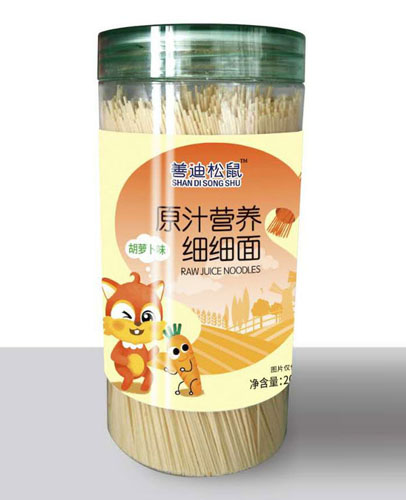 善迪松鼠原汁營養(yǎng)細細面-胡蘿卜味