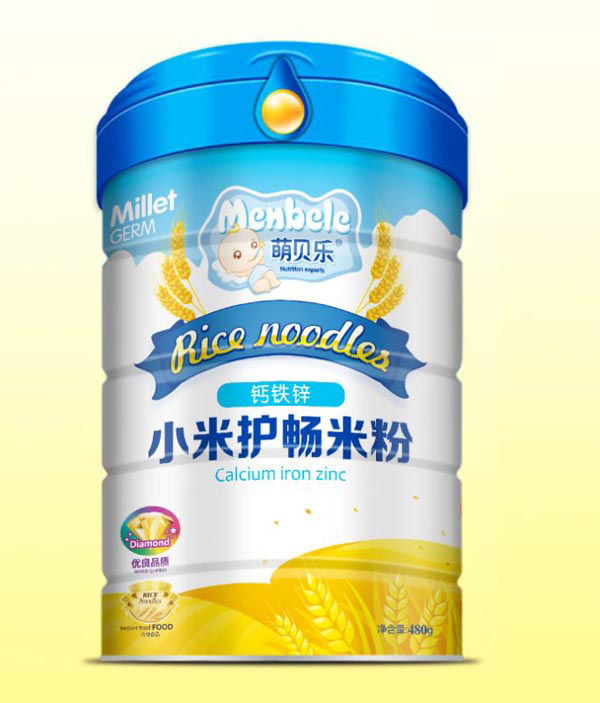 萌貝樂(lè)小米護(hù)暢米粉-鈣鐵鋅 聽裝