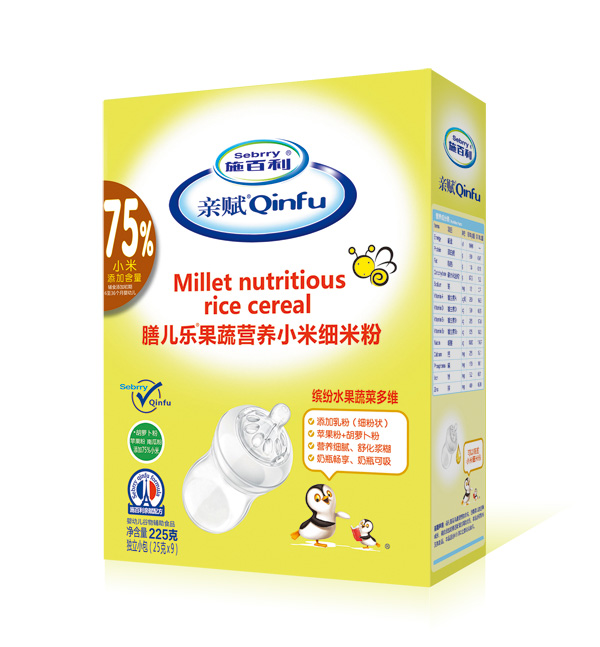 施百利親賦膳兒樂果蔬營養(yǎng)小米細(xì)米粉-繽紛水果蔬菜多維盒裝