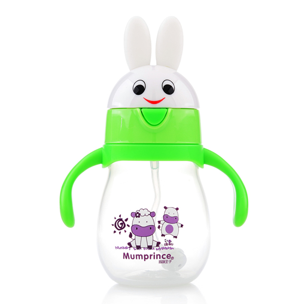 媽咪王子萌兔水壺260ml 綠色