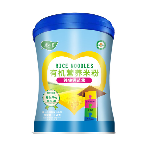 愛之藍(lán)有機(jī)營養(yǎng)米粉鐵鋅鈣蘋果