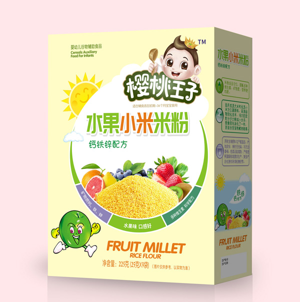 櫻桃王子水果小米米粉-鈣鐵鋅配方盒裝