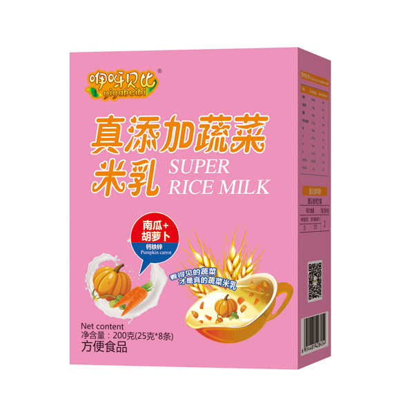 咿呀貝比真添加蔬菜米乳 南瓜+胡蘿卜 盒裝