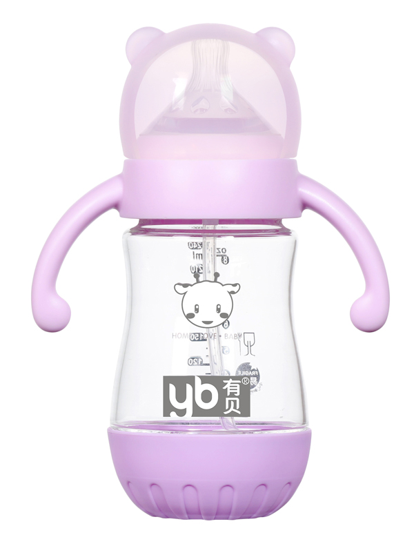 有貝玻璃奶瓶4060 紫色