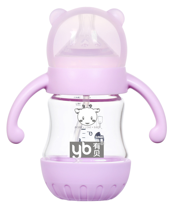有貝玻璃奶瓶4059 紫色