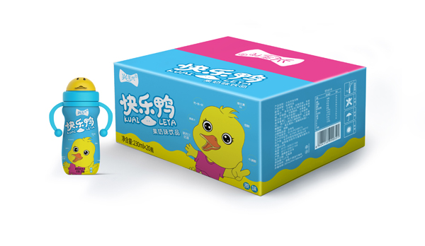 興生代快樂(lè)鴨果奶味飲品 原味藍(lán)色 箱裝