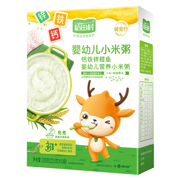 稻田村營(yíng)養(yǎng)小米粥-鈣鐵鋅鱈魚