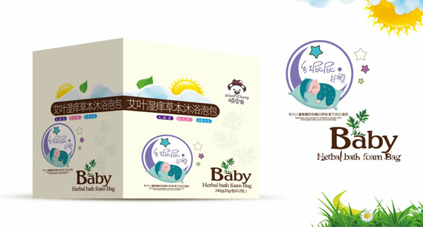 頑皮蟲艾葉濕癢草本沐浴泡包 (紅屁屁護臀)