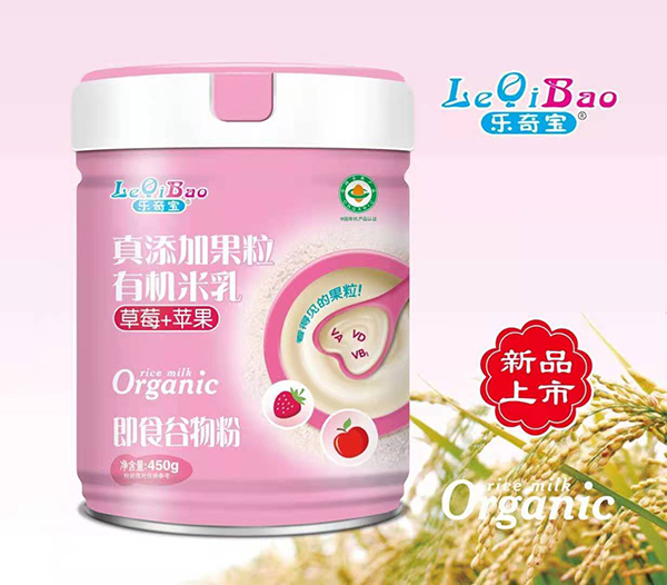 樂(lè)奇寶真添加果粒有機(jī)米乳 草莓+蘋果