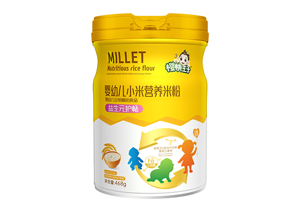 櫻桃王子?jì)胗變盒∶谞I養(yǎng)米粉 益生元護(hù)暢 聽裝