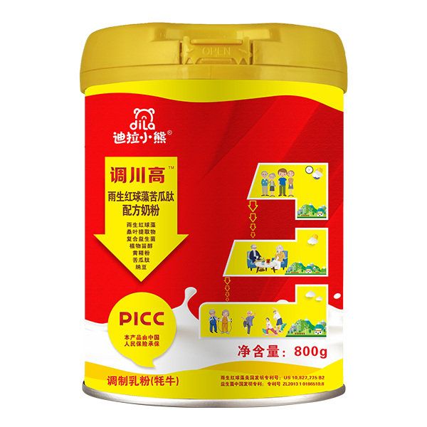 迪拉小熊調(diào)川高雨生紅球藻苦瓜肽配方奶粉