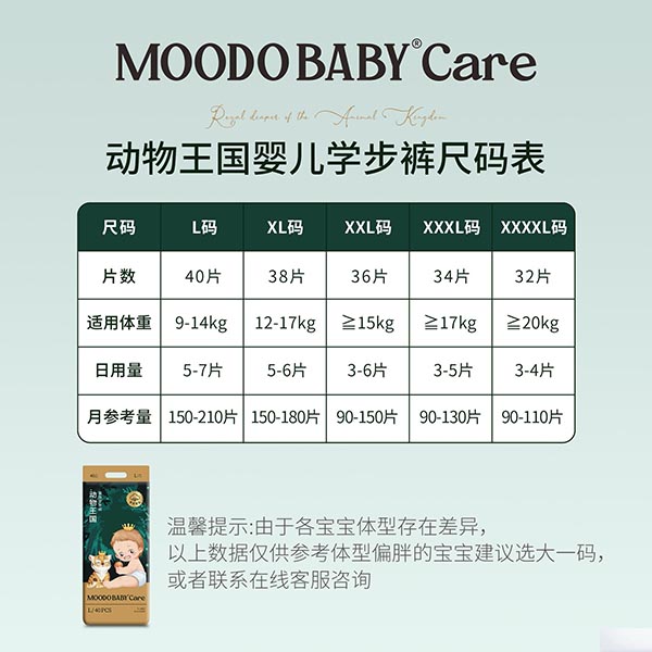 MOODO BABY®Care動(dòng)物王國(guó)系列皇族學(xué)步褲系列2.jpg