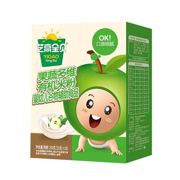 藝高金貝果蔬多維有機(jī)米粉盒裝