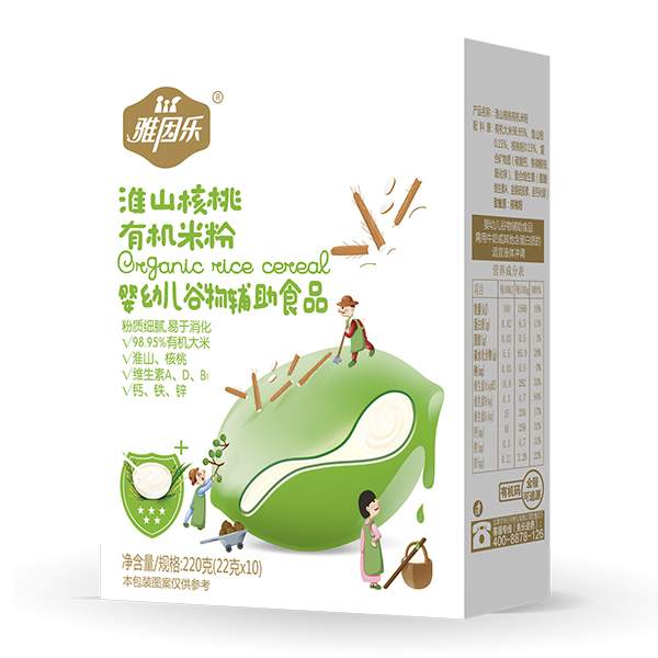 雅因樂有機(jī)米粉盒裝 淮山核桃
