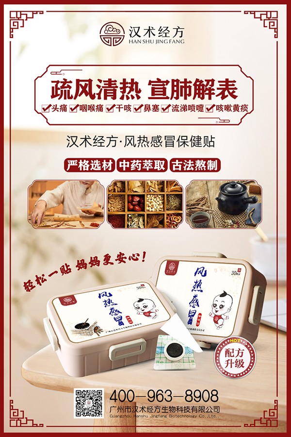 漢術(shù)經(jīng)方風(fēng)熱感冒保健貼宣傳海報.jpg