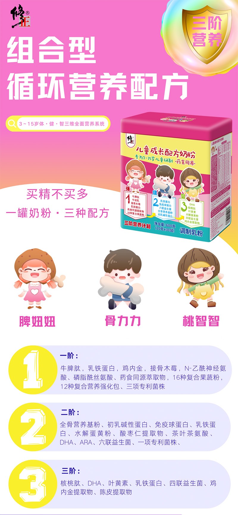 修正三階營養(yǎng)計(jì)劃兒童成長配方奶粉海報02.jpg