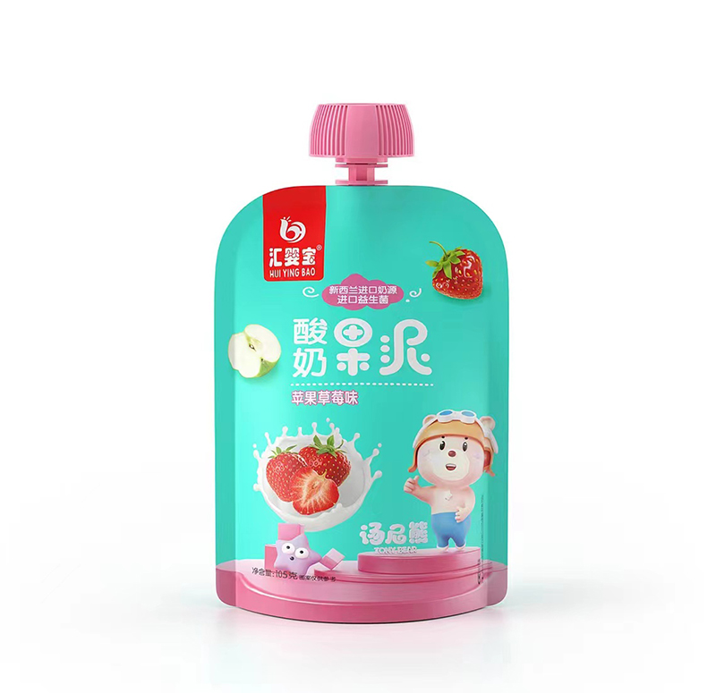 匯嬰寶酸奶果泥-蘋(píng)果草莓味