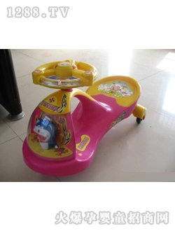 尼爾樂(lè)粉色卡通扭扭車(chē)