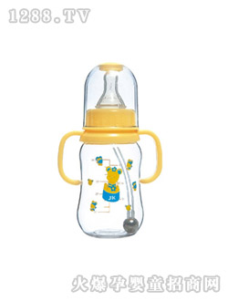 貝帝熊有柄小圓弧自動奶瓶
