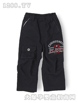 小豬班納黑色時(shí)尚長(zhǎng)褲