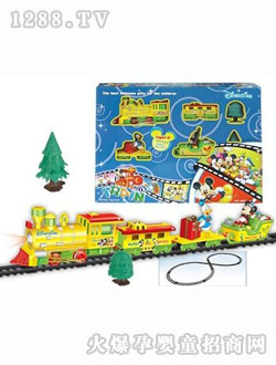 電動(dòng)音樂(lè)燈光米奇軌道火車(chē)