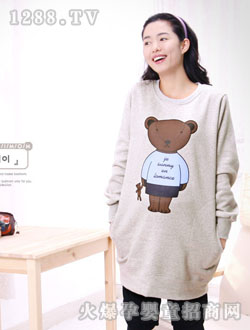 勝寒雙面泰迪熊yunf外套灰色