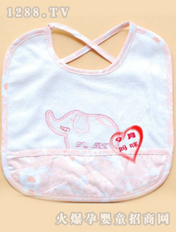 多比兔粉色yinge口水巾