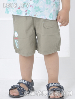 小豬班納深灰色yinge梭織中褲