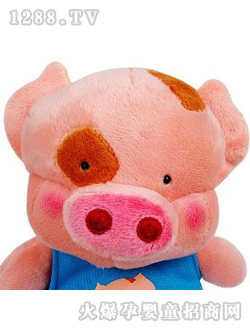 瑞奇比蒂麥兜豬筆袋藍衣