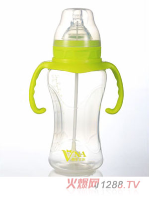 VNA綠盾330ml寬口菱形雙耳自動(dòng)PP奶瓶
