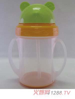 yinge寶240ML貓頭學(xué)飲杯