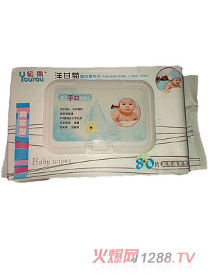 幼柔洋甘菊yingye手口濕巾80抽