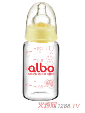 愛樂寶標口初生玻璃奶瓶150ml黃色