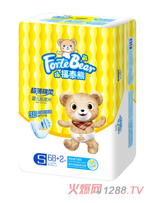 福泰熊超薄棉柔yinge紙尿片S碼大片