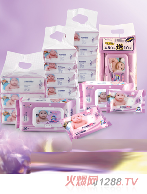 幼柔無(wú)淚配方手口yinge濕巾