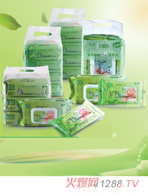 幼柔100%竹纖維抗菌除螨手口yinge濕巾