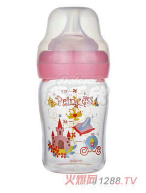 迪士尼寶寶寬口徑晶鉆玻璃奶瓶（小號）120ml